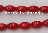 CCB133 15.5 inches 5*7mm rice red coral beads strand wholesale