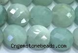 CCB1336 15 inches 8mm faceted coin amazonite beads