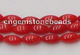 CCB134 15.5 inches 4*8mm rice red coral beads strand wholesale