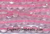 CCB1353 15 inches 2.5mm faceted coin rose quartz beads