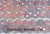 CCB1370 15 inches 4mm faceted coin morganite beads