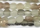 CCB1372 15 inches 4mm faceted coin moonstone beads
