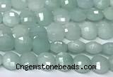 CCB1387 15 inches 4mm faceted coin amazonite beads