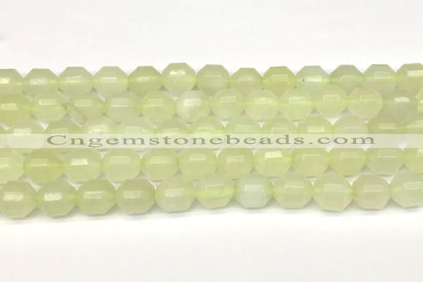 CCB1420 15 inches 9mm - 10mm faceted New jade beads