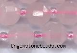 CCB1431 15 inches 7mm - 8mm faceted rose quartz beads