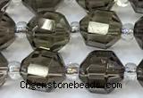 CCB1439 15 inches 7mm - 8mm faceted smoky quartz beads