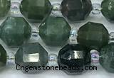 CCB1440 15 inches 7mm - 8mm faceted moss agate beads