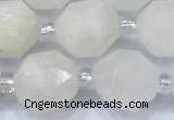 CCB1451 15 inches 9mm - 10mm faceted white moonstone beads