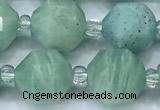 CCB1458 15 inches 9mm - 10mm faceted amazonite beads