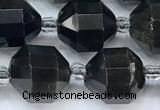 CCB1483 15 inches 9mm - 10mm faceted golden obsidian beads