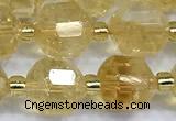 CCB1522 15 inches 8mm - 9mm faceted citrine gemstone beads