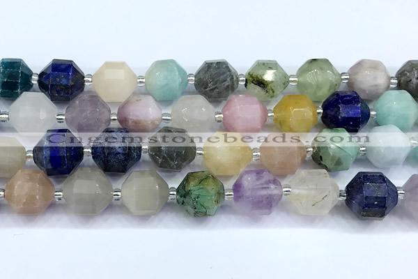 CCB1530 15 inches 11mm - 12mm faceted mixed gemstone beads