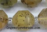 CCB1534 15 inches 11mm - 12mm faceted scenic quartz beads