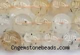 CCB1551 15 inches 8mm round mica quartz beads