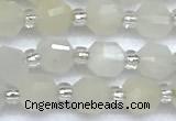 CCB1560 15 inches 5mm - 6mm faceted white moonstone beads