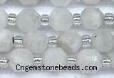 CCB1563 15 inches 5mm - 6mm faceted white moonstone beads