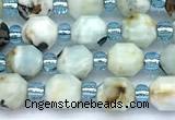 CCB1570 15 inches 5mm - 6mm faceted larimar gemstone beads
