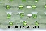 CCB1574 15 inches 5mm - 6mm faceted prehnite gemstone beads