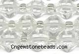 CCB1600 15 inches 10mm faceted white crystal beads