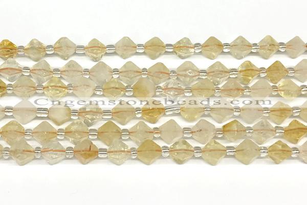 CCB1604 15 inches 10mm faceted citrine gemstone beads