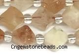 CCB1605 15 inches 10mm faceted sunstone gemstone beads