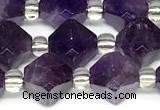 CCB1608 15 inches 10mm faceted amethyst gemstone beads