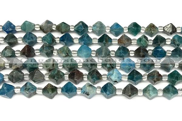 CCB1615 15 inches 10mm faceted apatite gemstone beads