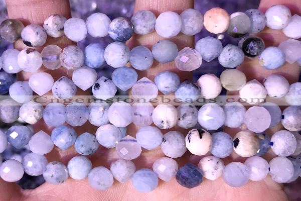CCB1634 15 inches 6mm faceted teardrop aquamarine beads