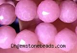 CCB1637 15 inches 6mm faceted teardrop pink opal beads