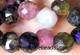 CCB1656 15 inches 6mm faceted teardrop tourmaline beads