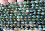 CCB1739 15 inches 6mm faceted coin moss agate beads