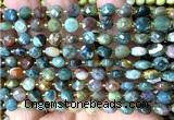 CCB1741 15 inches 6mm faceted coin ocean agate beads