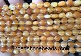 CCB1761 15 inches 6mm faceted coin red aventurine jade beads