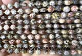 CCB1786 15 inches 6mm faceted coin leopard skin jasper beads