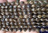 CCB1830 15 inches 6mm faceted coin bronzite gemstone beads