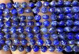 CCB1845 15 inches 6mm faceted coin lapis lazuli beads