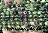 CCB1846 15 inches 6mm faceted coin ruby zoisite beads