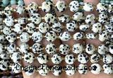 CCB1990 15 inches 8mm faceted coin dalmatian jasper beads