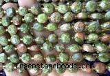CCB2003 15 inches 8mm faceted coin unakite gemstone beads