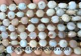 CCB2011 15 inches 8mm faceted coin dyed jade beads