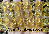 CCB2086 15 inches 10mm faceted coin citrine beads wholesale
