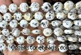 CCB2146 15 inches 10mm faceted coin sesame jasper beads