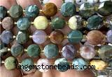 CCB2151 15 inches 10mm faceted coin ocean jasper beads