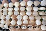CCB2326 15 inches 12mm faceted coin pink aventurine jade beads