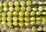 CCB2331 15 inches 12mm faceted coin Korean jade beads