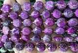 CCB2332 15 inches 12mm faceted coin dyed jade beads