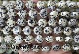 CCB2338 15 inches 12mm faceted coin dalmatian jasper beads