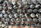 CCB2359 15 inches 12mm faceted coin black labradorite beads