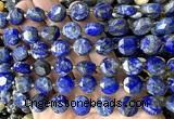 CCB2375 15 inches 12mm faceted coin lapis lazuli gemstone beads