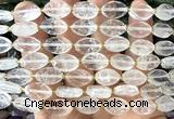 CCB2500 15 inches 9*14mm faceted marquise Angolan white quartz beads